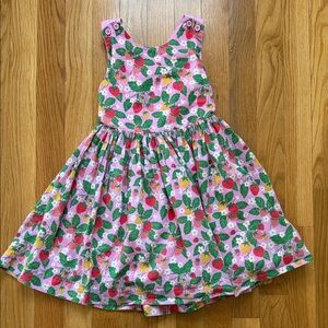 Mini Boden Pink Strawberry Print Dress